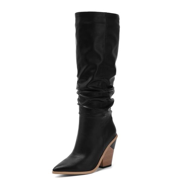boots fashion embossed microfiber leather women knee high toe western cowboy chunky heels motorcycle size 34-43, Black
boots fashion embossed microfiber leather women knee high toe western cowboy chunky heels motorcycle size 34-43, Black