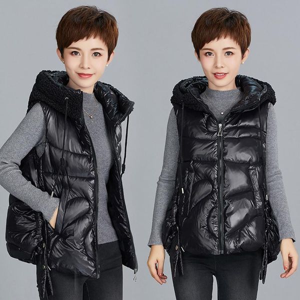 women's vests ymwmhu 2021 women winter hooded autumn zipper casual warm outwear coat black white sleeveless jackets female waistcoat
women's vests ymwmhu 2021 women winter hooded autumn zipper casual warm outwear coat black white sleeveless jackets female waistcoat