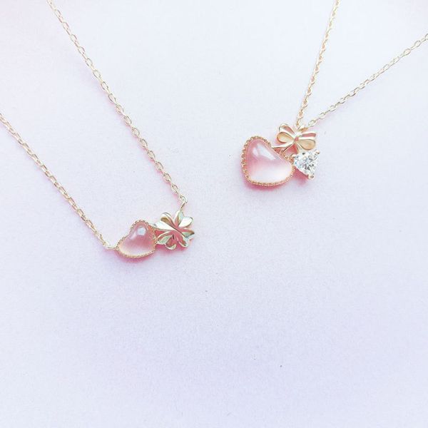 bao 925 sterling silver pink cat's-eye small fresh lovely four leaf clover bow necklace female, Black
bao 925 sterling silver pink cat's-eye small fresh lovely four leaf clover bow necklace female, Black