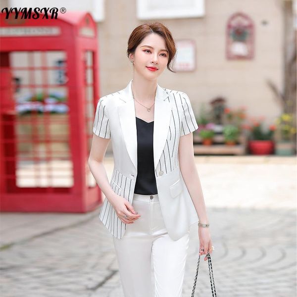 women's two piece pants high-quality professional suit 2-piece summer short-sleeved office jacket slim 9-point temperament, White
women's two piece pants high-quality professional suit 2-piece summer short-sleeved office jacket slim 9-point temperament, White