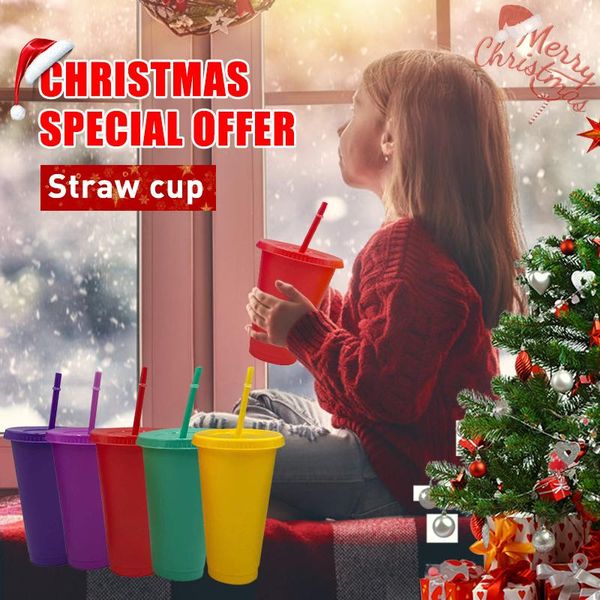 mugs 1/5pcs 700/473ml straw cup with lid multi color coffee reusable cups plastic tumbler year christmas party gifts
mugs 1/5pcs 700/473ml straw cup with lid multi color coffee reusable cups plastic tumbler year christmas party gifts