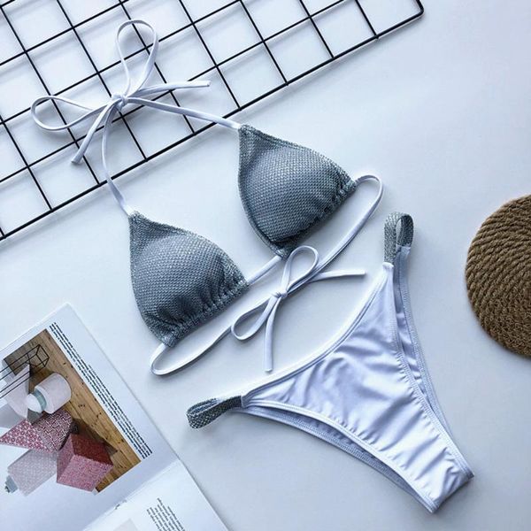 women's swimwear luxury bling rhinestone bikini sliver set crystal diamond women swimsuit halter push up 2021 bandage, White;black
women's swimwear luxury bling rhinestone bikini sliver set crystal diamond women swimsuit halter push up 2021 bandage, White;black