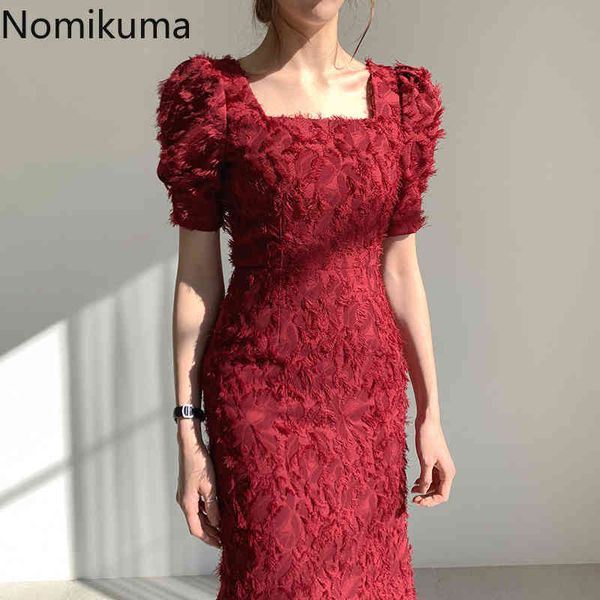 nomikuma korean tassel elegant square collar dresses puff short sleeve slim waist women dress new vestido feminino 6f764 210427, Black;gray
nomikuma korean tassel elegant square collar dresses puff short sleeve slim waist women dress new vestido feminino 6f764 210427, Black;gray