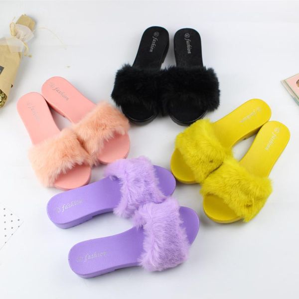 style autumn & winter household nv cotton slipper fur plush sandals flat, Black
style autumn & winter household nv cotton slipper fur plush sandals flat, Black