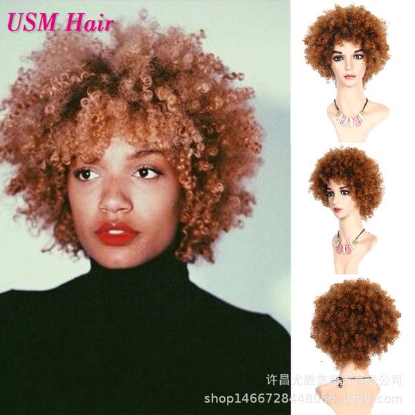 head hair small curl explosive high temperature chemical fiber wig headcover fluffy, Black;brown
head hair small curl explosive high temperature chemical fiber wig headcover fluffy, Black;brown