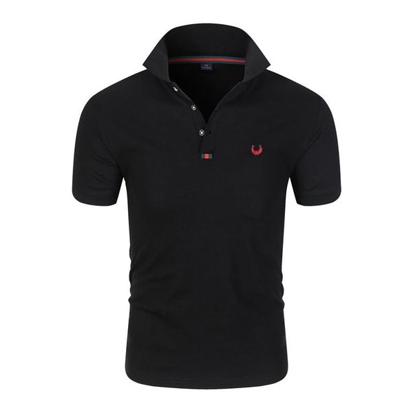 men's polos clothing summer short sleeve shirt men fashion shirts casual slim solid color business, White;black
men's polos clothing summer short sleeve shirt men fashion shirts casual slim solid color business, White;black