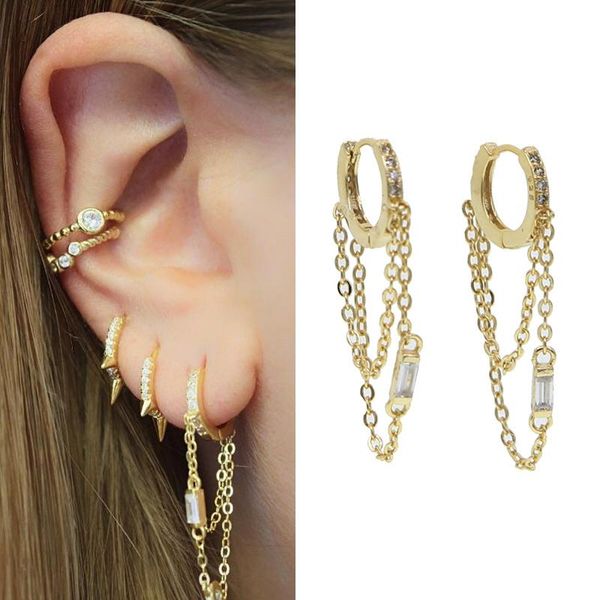hoop & huggie 2021 wholesale price chain tassel small earring 3 color romantic cz round circle elegance fashion women charm jewelry, Golden;silver
hoop & huggie 2021 wholesale price chain tassel small earring 3 color romantic cz round circle elegance fashion women charm jewelry, Golden;silver