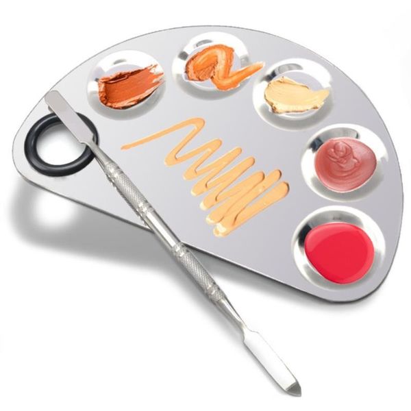 eyebrow tools & stencils stainless steel makeup mixer nail art polish mixing plate foundation eyeshadow eye shadow palette with spatula rod
eyebrow tools & stencils stainless steel makeup mixer nail art polish mixing plate foundation eyeshadow eye shadow palette with spatula rod