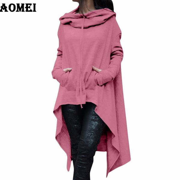 autumn women hoodies high low long casual sweatshirts with hat hoody pockets pullovers irregular loose 5xl 210416, White
autumn women hoodies high low long casual sweatshirts with hat hoody pockets pullovers irregular loose 5xl 210416, White