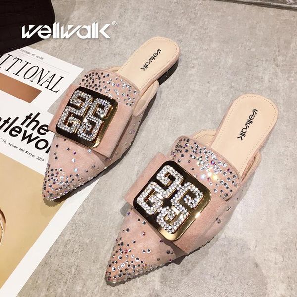 slippers g buckle mule women flat shoes pointed toe designer shoe woman rhinestone slides ladies fashion, Black
slippers g buckle mule women flat shoes pointed toe designer shoe woman rhinestone slides ladies fashion, Black