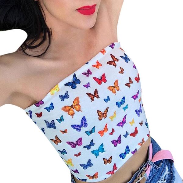 women's tanks & camis summer women girl butterfly print wrapped chest undershirt strapless short tube crop cross sling chest#5.12, White
women's tanks & camis summer women girl butterfly print wrapped chest undershirt strapless short tube crop cross sling chest#5.12, White