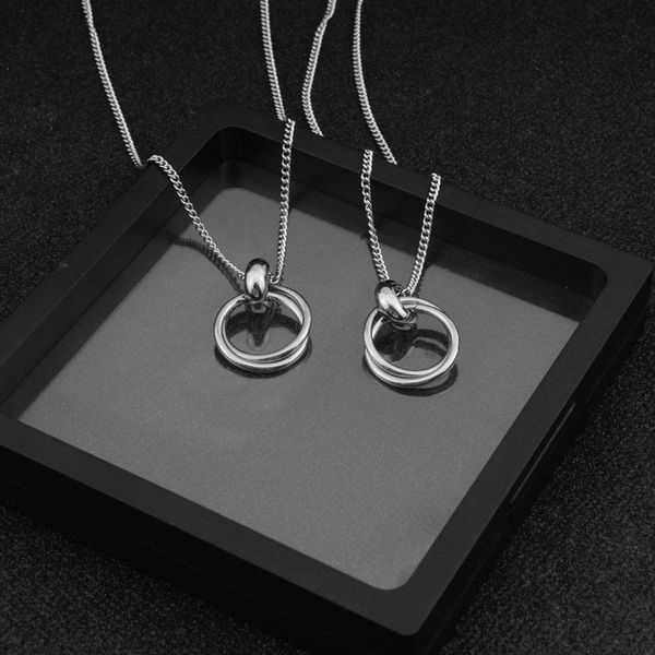 pendant necklaces fashion wild titanium steel necklace men and women simple stainless non-fading short, Silver
pendant necklaces fashion wild titanium steel necklace men and women simple stainless non-fading short, Silver
