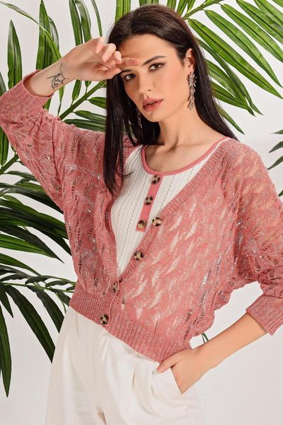 women's wool & blends cellular button cardigan pink and gray colors option season long-sleeve slim elegant, Black
women's wool & blends cellular button cardigan pink and gray colors option season long-sleeve slim elegant, Black