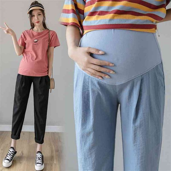 3128# summer thin cotton linen maternity pants belly casual straight loose clothes for pregnant women pregnancy trousers 210721, White
3128# summer thin cotton linen maternity pants belly casual straight loose clothes for pregnant women pregnancy trousers 210721, White