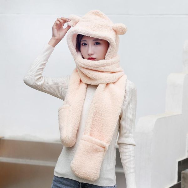 beanie/skull caps female cute winter bear fur cap warm head neck hand thick double keep all-match hat, Blue;gray
beanie/skull caps female cute winter bear fur cap warm head neck hand thick double keep all-match hat, Blue;gray