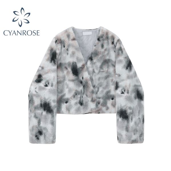 vintage short fur coat women korean style long sleeve cardigan harajuku tie dye print jacket winter crop outwear female 210430, Black;brown
vintage short fur coat women korean style long sleeve cardigan harajuku tie dye print jacket winter crop outwear female 210430, Black;brown