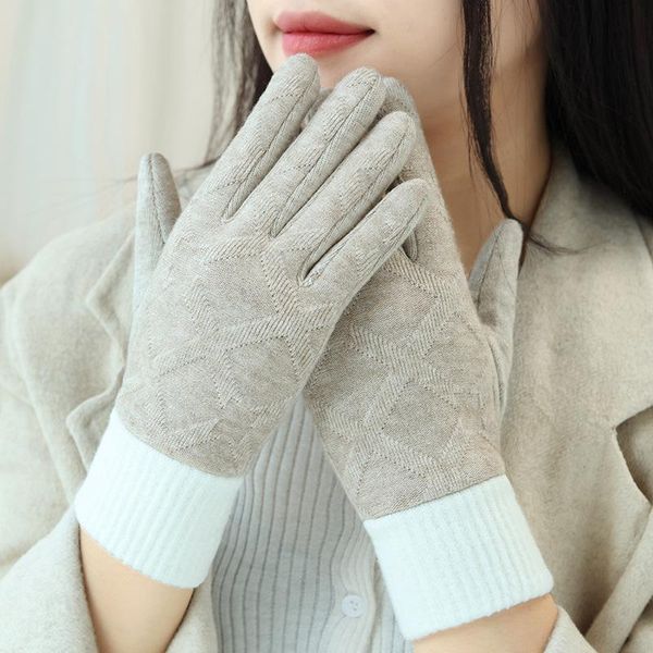 five fingers gloves women winter cashmere stretch knit thicken warm glove outdoor sport cycling plus velvet plush touch screen driving mitte, Blue;gray
five fingers gloves women winter cashmere stretch knit thicken warm glove outdoor sport cycling plus velvet plush touch screen driving mitte, Blue;gray