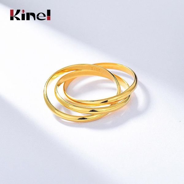 cluster rings kinel silver 925 jewelry minimalist multi-layer round for women 18k plating real gold fashion anillos accessories, Golden;silver
cluster rings kinel silver 925 jewelry minimalist multi-layer round for women 18k plating real gold fashion anillos accessories, Golden;silver