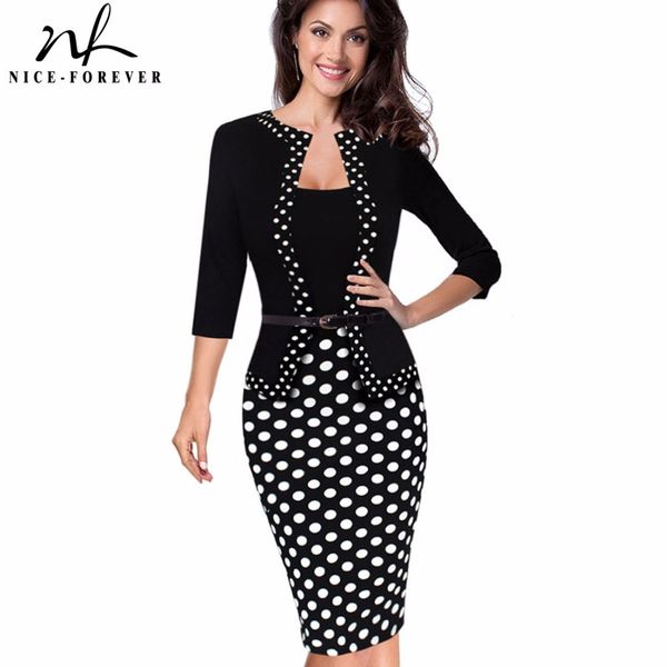 nice-forever one-piece faux jacket retro contrast polka wear to work business vestidos office bodycon women sheath dress b407 210419, White
nice-forever one-piece faux jacket retro contrast polka wear to work business vestidos office bodycon women sheath dress b407 210419, White