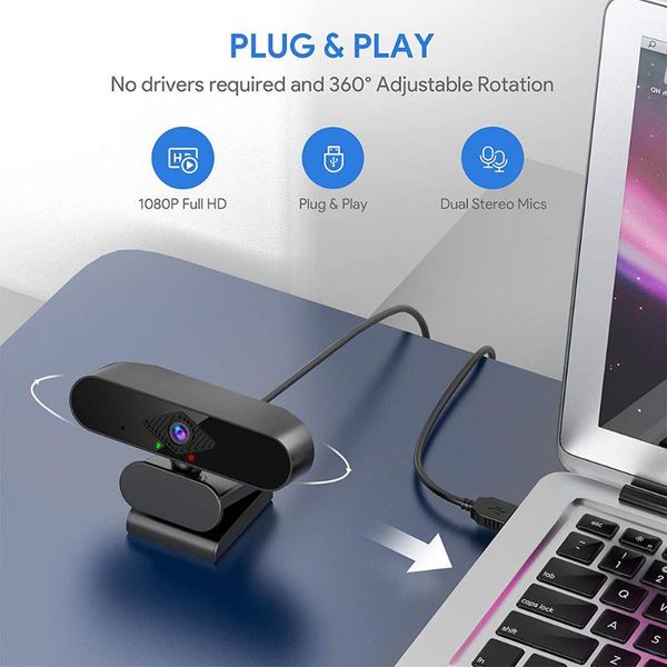 webcams full hd 1080p webcam crystal clear image built in microphone great compatibility 360 adjustable rotation noise reduction
webcams full hd 1080p webcam crystal clear image built in microphone great compatibility 360 adjustable rotation noise reduction
