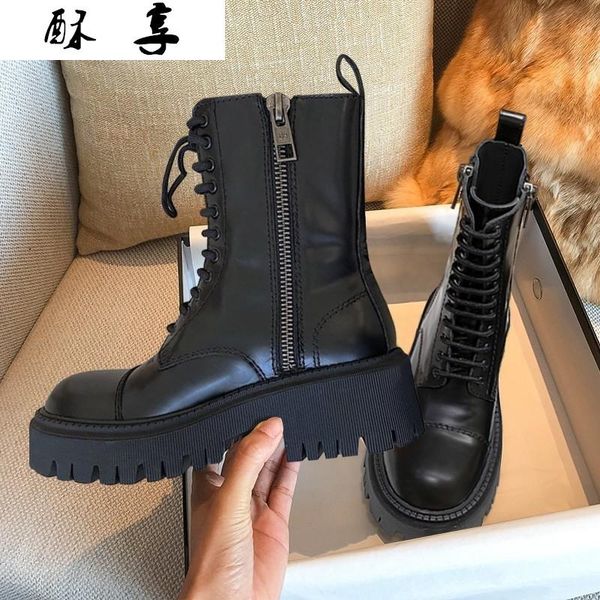 boots 2021 fashion shoes woman genuine leather lace-up thick mid-calf round toe winter female buckle warm, Black
boots 2021 fashion shoes woman genuine leather lace-up thick mid-calf round toe winter female buckle warm, Black