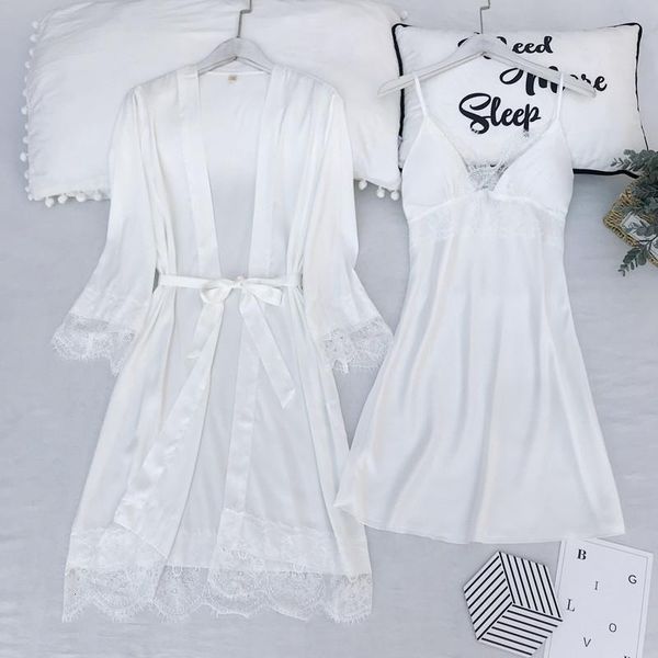 women's sleepwear white bride bridesmaid wedding robe 2pcs nighty&robe set kimono gown satin lace nightwear casual lady bath xqx1, Black;red
women's sleepwear white bride bridesmaid wedding robe 2pcs nighty&robe set kimono gown satin lace nightwear casual lady bath xqx1, Black;red