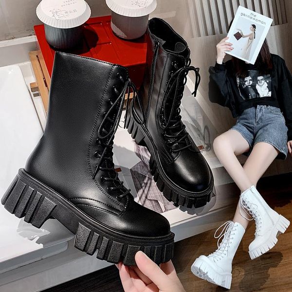boots sweety color thick sole casual shoes women flat real leather round toe platform ankle botas autumn comfort short sneakers, Black
boots sweety color thick sole casual shoes women flat real leather round toe platform ankle botas autumn comfort short sneakers, Black