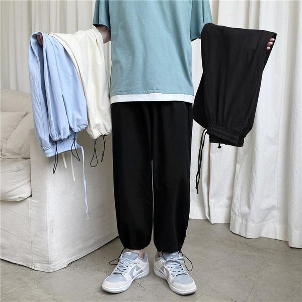 men's pants loose cozy cotton and linen casual harem cropped lightweight solid color tie feet trousers simple style bloomers, Black
men's pants loose cozy cotton and linen casual harem cropped lightweight solid color tie feet trousers simple style bloomers, Black