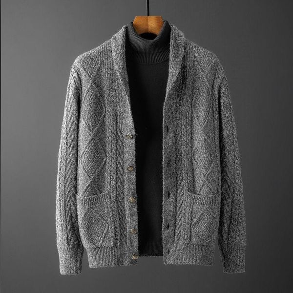 men's sweaters autumn men fashion vintage long sleeve knitted cardigan male england style casual solid color button sweater k67, White;black
men's sweaters autumn men fashion vintage long sleeve knitted cardigan male england style casual solid color button sweater k67, White;black