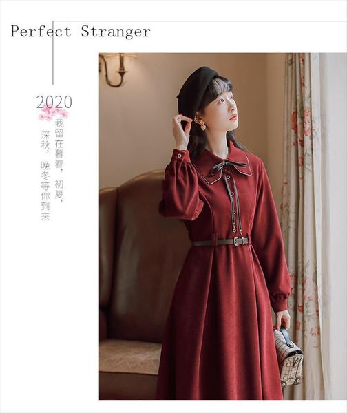 winter arrival women dresses elegant turn down collar cotton long dress with belt, Black;gray
winter arrival women dresses elegant turn down collar cotton long dress with belt, Black;gray