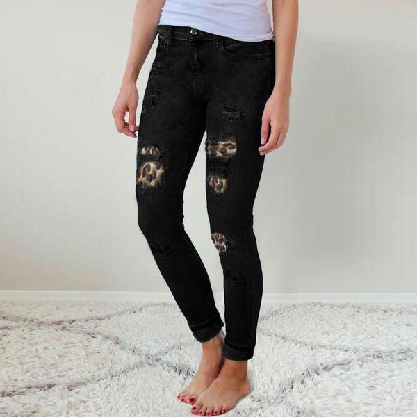 autumn trendy ladies trousers leopard print ripped patch stretch casual pencil pants mid-waist versatile skinny button jeans women's &, Black;white
autumn trendy ladies trousers leopard print ripped patch stretch casual pencil pants mid-waist versatile skinny button jeans women's &, Black;white