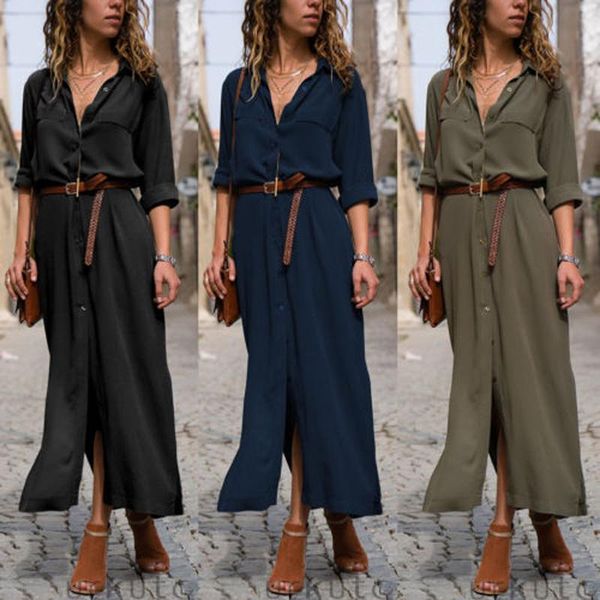 casual dresses kayotuas women dress summer v-neck boho party beach solid color long ladies holiday sundress female loose clothes outfit, Black;gray
casual dresses kayotuas women dress summer v-neck boho party beach solid color long ladies holiday sundress female loose clothes outfit, Black;gray
