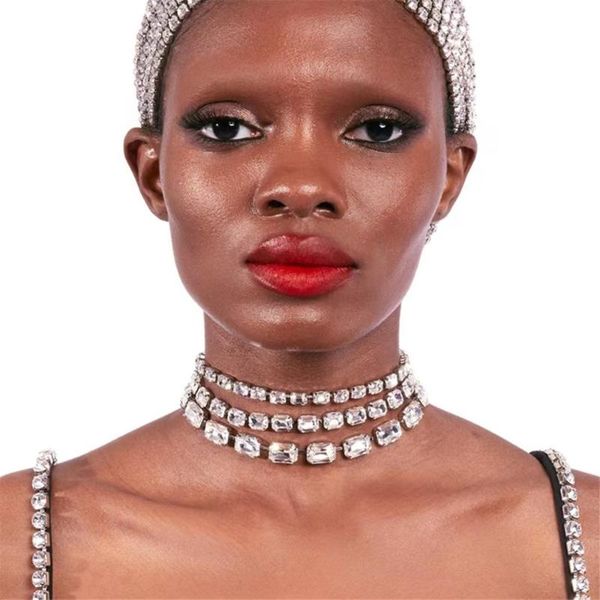 chains ins multilayers rhinestone zircon short choker necklace clavicle chain jewelry for women luxury crystal wedding, Silver
chains ins multilayers rhinestone zircon short choker necklace clavicle chain jewelry for women luxury crystal wedding, Silver