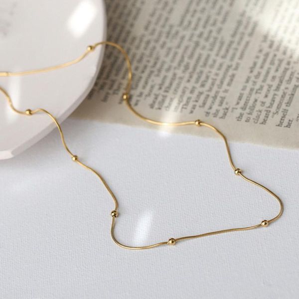 chokers srcoi minimalism snake chain round bead necklace trendy female geometric stainless steel clavicle choker fashion jewelry, Golden;silver
chokers srcoi minimalism snake chain round bead necklace trendy female geometric stainless steel clavicle choker fashion jewelry, Golden;silver