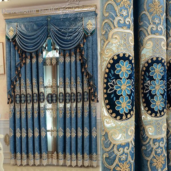 curtain & drapes european style luxury high-level two-color chenille embroidered curtains for living room bedroom customization
curtain & drapes european style luxury high-level two-color chenille embroidered curtains for living room bedroom customization