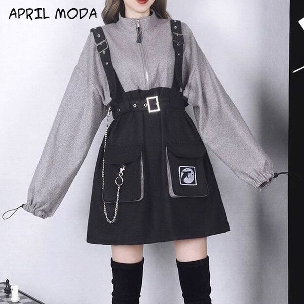 gothic girl high waist punk mini dress vintage women dress long sleeve hat collar fashion 2021 lolita black dress plus size, Black;gray
gothic girl high waist punk mini dress vintage women dress long sleeve hat collar fashion 2021 lolita black dress plus size, Black;gray