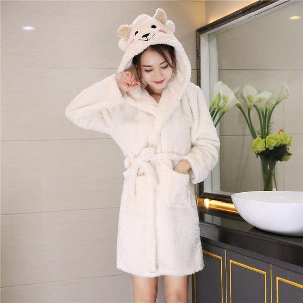 women's sleepwear cartoon robe 2021 thicken nightgowns winter bathrobe women pajamas bath flannel warm womens robes coral velvet, Black;red
women's sleepwear cartoon robe 2021 thicken nightgowns winter bathrobe women pajamas bath flannel warm womens robes coral velvet, Black;red