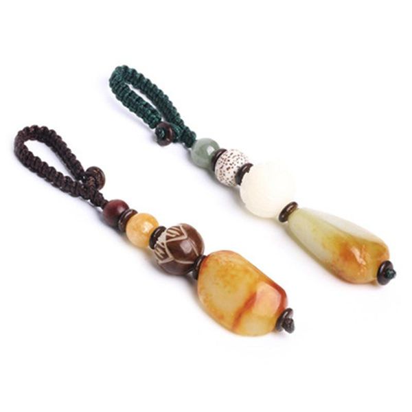 keychains natural hetian jade seed material with red qinpi rough stone keychain creative car pendant couple jewelry, Silver
keychains natural hetian jade seed material with red qinpi rough stone keychain creative car pendant couple jewelry, Silver