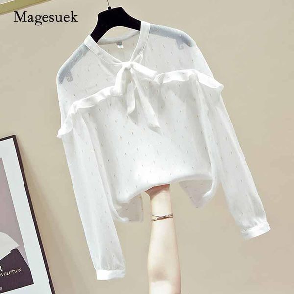 women's blouses & shirts elegant women autumn 2021 fashion long sleeve ruffles bow shirt ladies korean white chiffon 11149
women's blouses & shirts elegant women autumn 2021 fashion long sleeve ruffles bow shirt ladies korean white chiffon 11149
