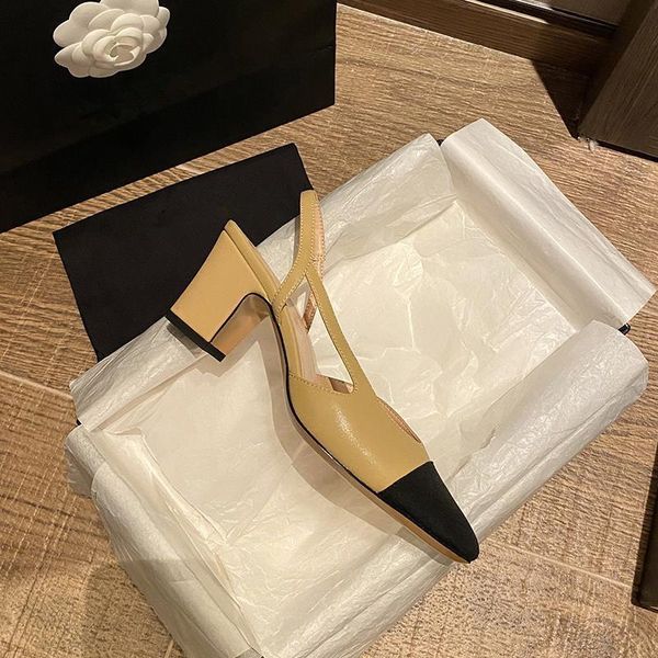 dress shoes all-match high-heeled color matching baotou semi-high heeled womens, Black
dress shoes all-match high-heeled color matching baotou semi-high heeled womens, Black
