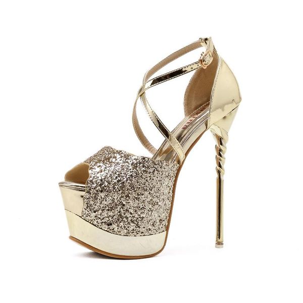 peep toe bling women sandals gladiator plus size 35-41 platform 16cm high heels stiletto buckle wedding model shoes for, Black
peep toe bling women sandals gladiator plus size 35-41 platform 16cm high heels stiletto buckle wedding model shoes for, Black