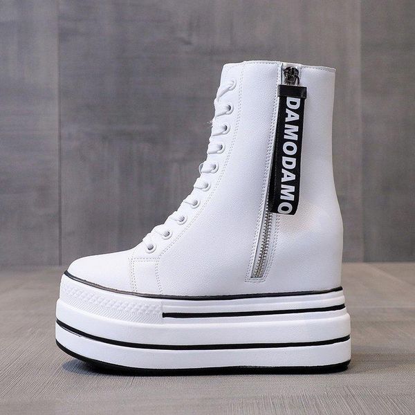boots 2021 autumn high platform sneakers 9cm heels women thick sole ankle leather wedge winter casual shoes white, Black
boots 2021 autumn high platform sneakers 9cm heels women thick sole ankle leather wedge winter casual shoes white, Black