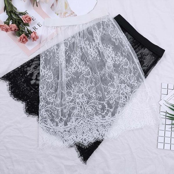 lace transparent summer elegant solid women skirts casual mesh a line tulle skirt hollow out short black white
lace transparent summer elegant solid women skirts casual mesh a line tulle skirt hollow out short black white