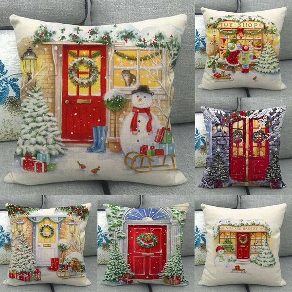 cushion/decorative pillow year christmas home decor throw cushion cover cotton linen print pattern party decorations living room sofa 
cushion/decorative pillow year christmas home decor throw cushion cover cotton linen print pattern party decorations living room sofa