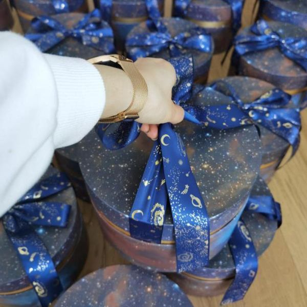 gift wrap blue starry galaxy boxes with ribbon round shaped souvenir present packaging supplies surprise cardboard box
gift wrap blue starry galaxy boxes with ribbon round shaped souvenir present packaging supplies surprise cardboard box