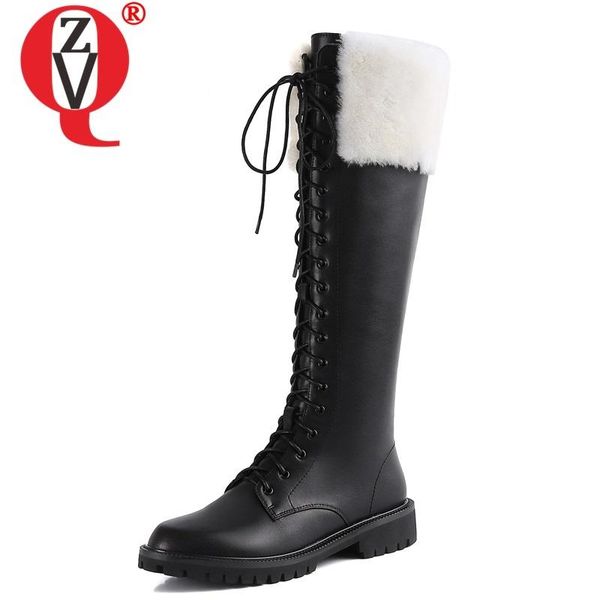 boots zvq winter casual knee high outside cross-tied round toe mid heels genuine leather real wool women shoes drop, Black
boots zvq winter casual knee high outside cross-tied round toe mid heels genuine leather real wool women shoes drop, Black
