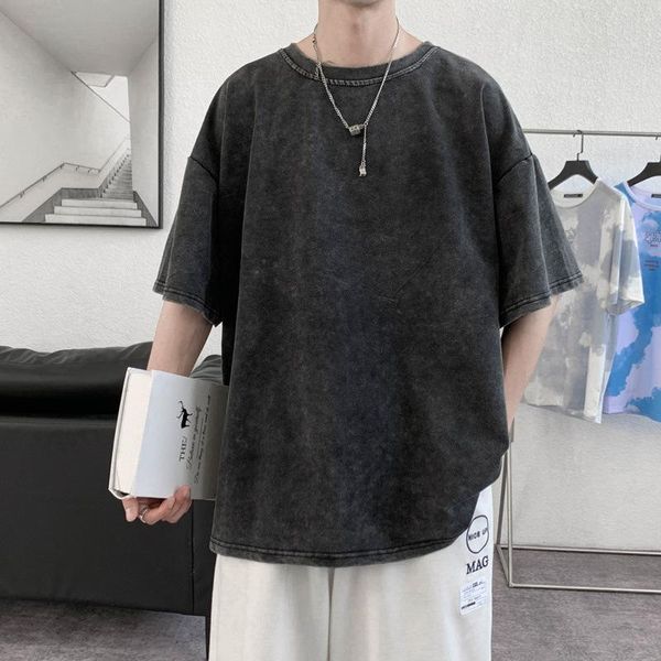 men's t-shirts black distressed summer vintage short sleeve o neck men t shirts loose clothing oversized basic pullovers 2, White;black
men's t-shirts black distressed summer vintage short sleeve o neck men t shirts loose clothing oversized basic pullovers 2, White;black