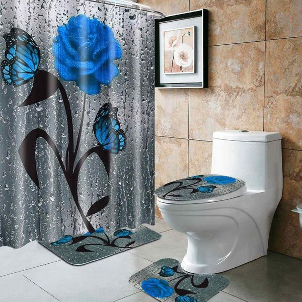 shower curtains red rose & butterfly bathroom non-slip mat set durable waterproof curtain pedestal rug lid toilet cover bath rugs
shower curtains red rose & butterfly bathroom non-slip mat set durable waterproof curtain pedestal rug lid toilet cover bath rugs