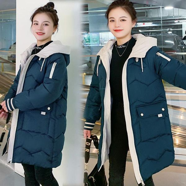 women's down & parkas 2021 cotton-padded clothing women long winter korean-style loose fashion jacket coat, Black
women's down & parkas 2021 cotton-padded clothing women long winter korean-style loose fashion jacket coat, Black