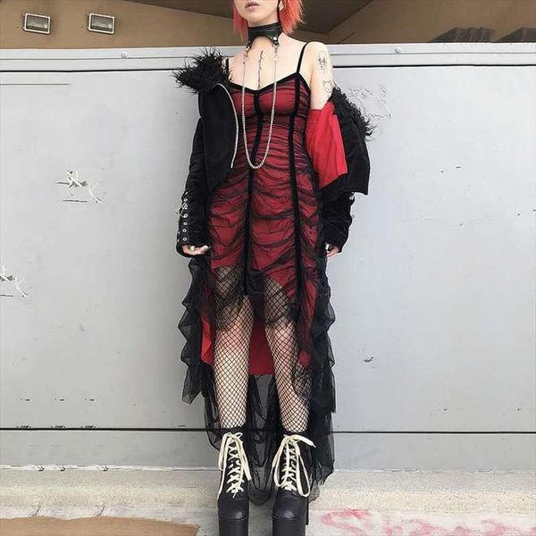 mall goth mesh lace pleated women dress gothic black dark academia aesthetic summer midi dresses irregular punk emo clothes, Black;gray
mall goth mesh lace pleated women dress gothic black dark academia aesthetic summer midi dresses irregular punk emo clothes, Black;gray